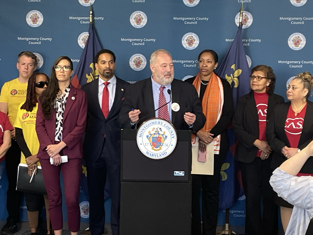 Matt Losak speaking at Montgomery County Council